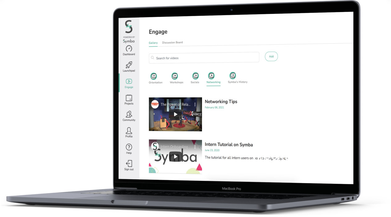 macbook pro with symba engage feature